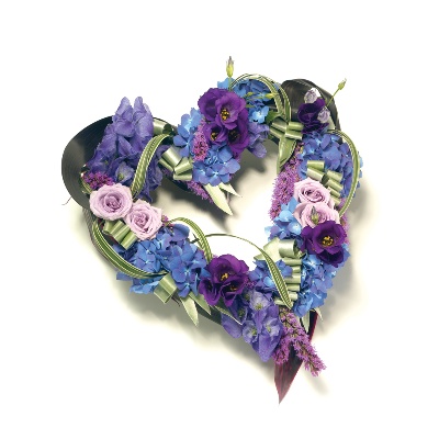 Loose Open Heart   Purple and Lilac