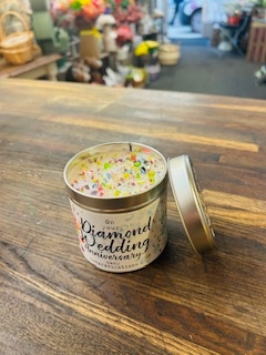 Diamond Wedding Anniversary Candle
