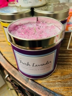 Lavender scented candle