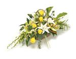 Funeral Basket Large Yellow & White