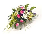 Funeral basket Large   Pink ,Purple,Blue & White