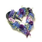 Loose Open Heart   Purple and Lilac